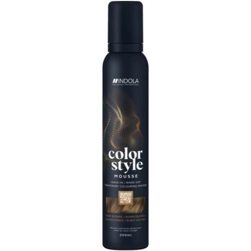 Indola Color Style Mousse Színező és rögzítő hajhab 200ml Sötétszőke