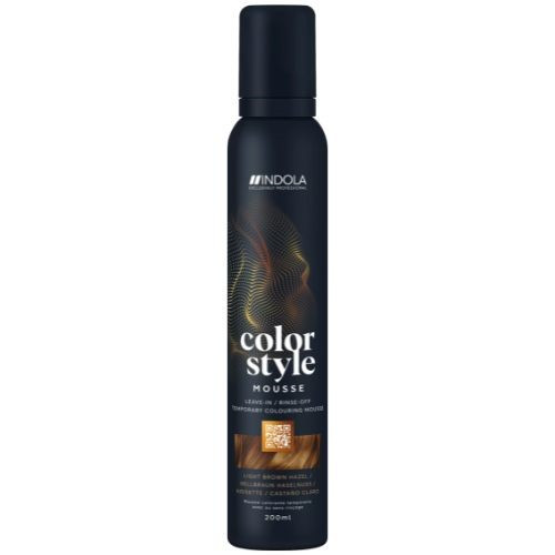 Indola Color Style Mousse Színező és rögzítő hajhab 200ml Világos barna/mogyoró