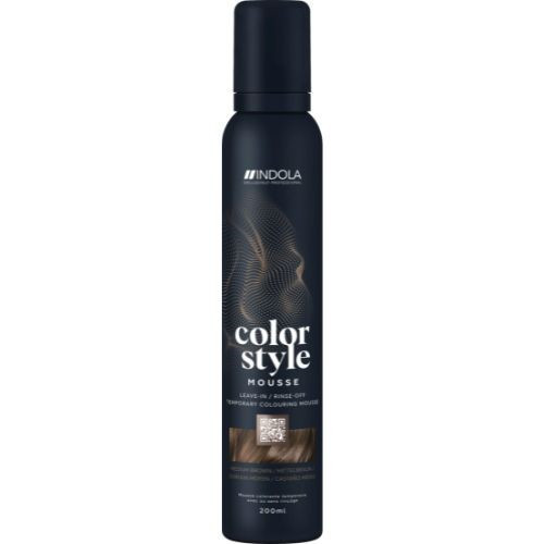 Indola Color Style Mousse Színező és rögzítő hajhab 200ml Középbarna