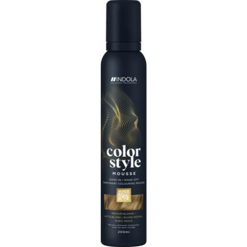 Indola Color Style Mousse Színező és rögzítő hajhab 200ml Középszőke