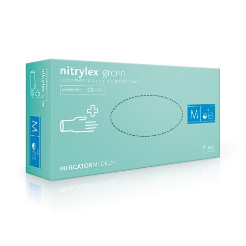 Nitrylex GREEN púdermentes nitril kesztyű 100db M