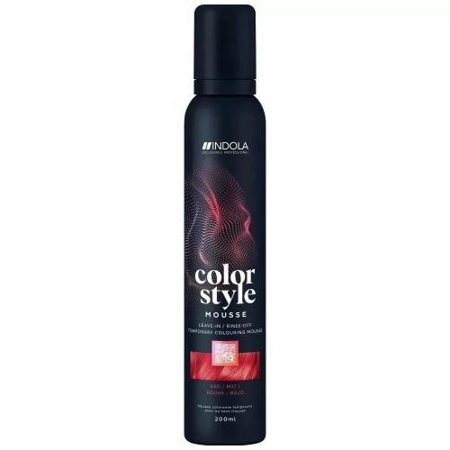 Indola Color Style Mousse Színező és rögzítő hajhab 200ml Vörös