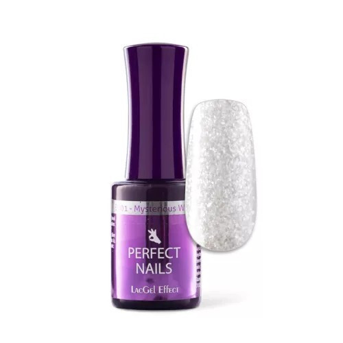 Perfect Nails LacGel Effect E001 Gél Lakk 8ml - Mysterious White - Winter Wonderland