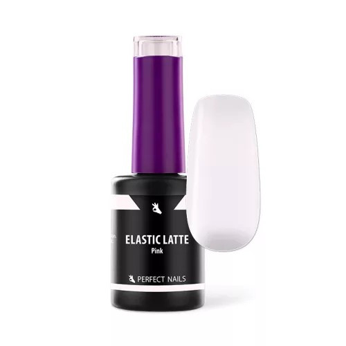 Perfect Nails Elastic - Rubber Base Gel - Ecsetes Műkörömépítő Zselé 8ml - Latte Pink