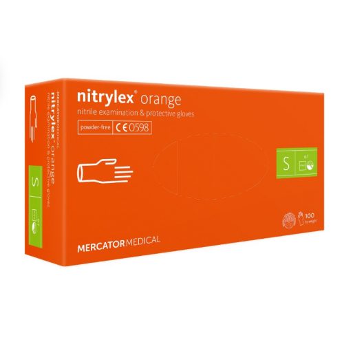 Nitrylex ORANGE púdermentes nitril kesztyű 100db S