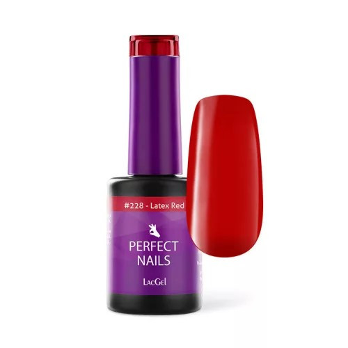 Perfect Nails LacGel #228 Gél Lakk 8ml - Latex Red- Dirty Talk