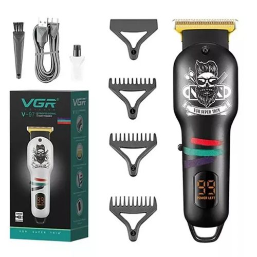 VGR Professzionális Haj és Szakállvágó Cordless Barber Hair Beard Clipper Fekete V-971B